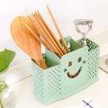 Plastic Memories Utensil Drying Rack Kitchen Draining Rack Cage Cutlery Chopsticks Spoon Organizer 3 Compartment Drainage Holder Storage Box Plastic Kitchen Accessories. 