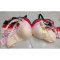 Multi Colors Girls Women & Bridal Padded Bra witk 3 Hooks and Lace Embellishment. 