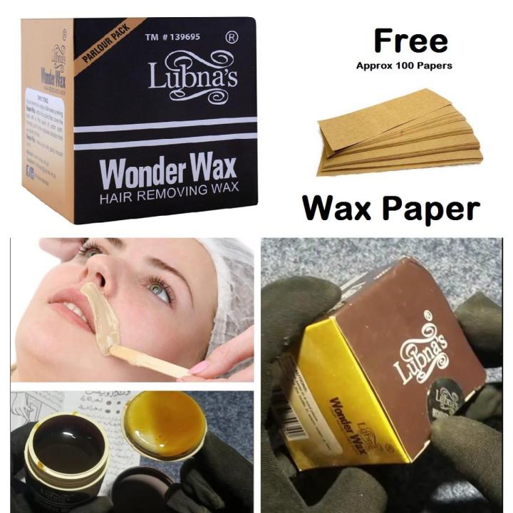 Combo of Hair Removal Wonder Wax 200g with Beauty Care Wax Paper - 100 Strips