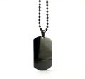 High Quality Black Stainless Steel Dog Tag Chain Pendant Necklace for Men/Boys. 