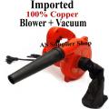 Imported 100% Pure Copper Winding Portable Electric Air Blower Vacuum Cleaner Double Function Dust Blower & Dust Vacuum Cleaner Electric Blower Compressor Pump With Dust Bag. 