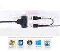 USB 2.0 to Sata Cable SATA to USB 2.0 Cable Adapter for 2.5" HDD SSD Hard Drive Connector 22 Pin 7+15 SATA 1 2 3 External Drive Converter Cloning Data Recovery for PS4, Win10/8.1/8/7/Vista/XP, Mac OS, SSD Adapter. 