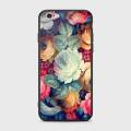 iPhone 6 Cover - SkinLee HQ Infinity Glass Case (Soft) - Vintage Colorful Flowers - SKINLEE-407-1-455-8. 