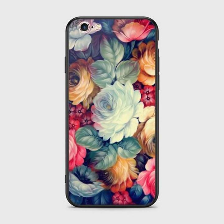 iPhone 6 Cover - SkinLee HQ Infinity Glass Case (Soft) - Vintage Colorful Flowers - SKINLEE-407-1-455-8