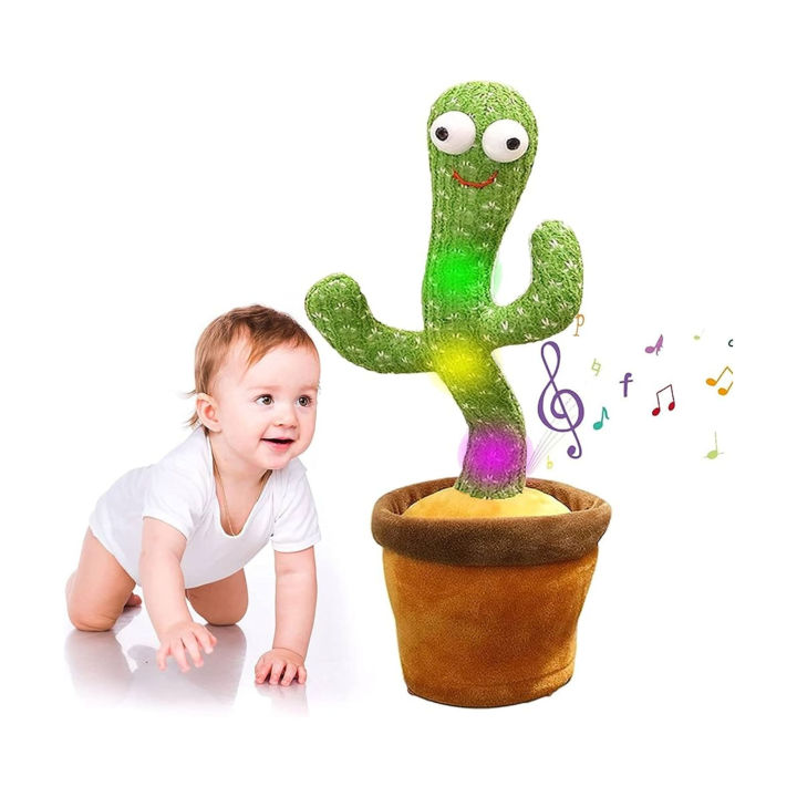 Rechargable Dancing Cactus Talking Toy Cactus Repeats , Soft Plush Talking Toy Electric Speaking Cactus Baby Toys Funny Creative Kids Toy/Cactus Shaking Cactus Lightning, Wriggle Twisting Cactus ,Cute Plush Toy Education Toy