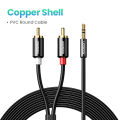 Ugreen RCA Cable HiFi Stereo 2RCA to 3.5mm Male to Male Audio Cable Cord AUX RCA Jack 3.5 Y Splitter for Amplifiers Audio Home Theater Cable RCA for Speakers iPod MP3 Player. 