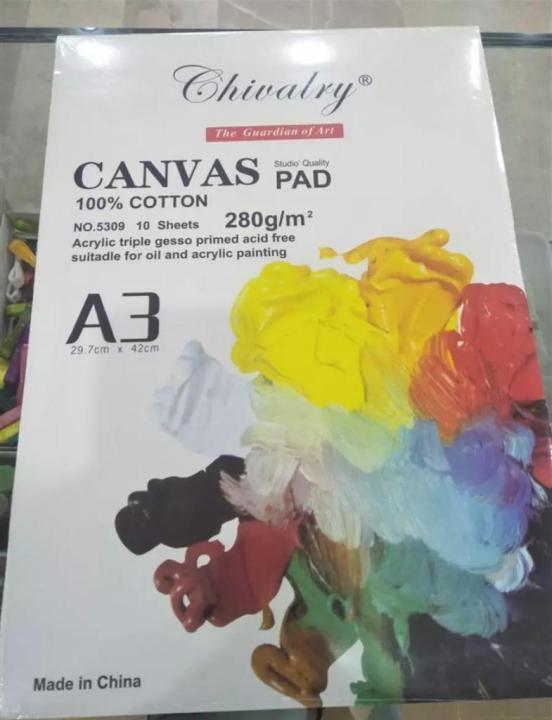 1%20Pack%20-%20Canvas%20Pad%2010%20Sheets%20A3%20Size%20100%25%20Cotton%20280gsm%20Studio%20Quality%20-%20Image%202