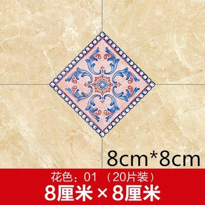 20pcs Waterproof 3d Floor Stickers Pvc Self Adhesive Tiles Art Diagonal Ceramic Wall Stickers For Living Room Kitchen Home