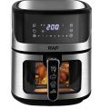 New RAF 8.3L Air Fryer with Clear Window Internal Light & Touch Screen 360 Airflow Air Fry Roast Bake Dehydrate Reheat 8 Presets, 1600 Watts - Stainless Steel Black/Silver. 