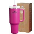 Stanley Tumbler Mugs (40oz-1200ml) Stainless Steel Tumbler Water Bottles 8 hours Vacuum Insulation  with Leak Proof Handle Straw & Lid  Double Wall Insulated Thermal Coffee Cup Tumbler for Girls Boys Hot & Cold Drinks  Travel, Gym, Office, Outdoor Use. 