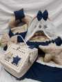 Baby welcome set .Gultaaz Welcome Home Set for New Born | 4 pc set for Baba & Baby  | Bassinet, Carrynests, Diaper. 