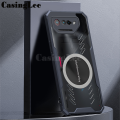 For Asus Rog Phone 6 Pro case Hard Clear Transparent Shockproof Car Holder Adsorb Hollow Out Ring Back Cover For Asus Rog 6 Pro Back cover Phone Cases. 