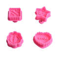 Greetings Fondant and Cookie Plunger Cutter 4 Pcs Set. 