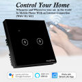 Clopal Black Smart Touch WiFi Switch Series with Mobile Control, Voice Control Compatible with Alexa, Google Assistant, IFTTT, Home Automation, and Smart Energy Management. 