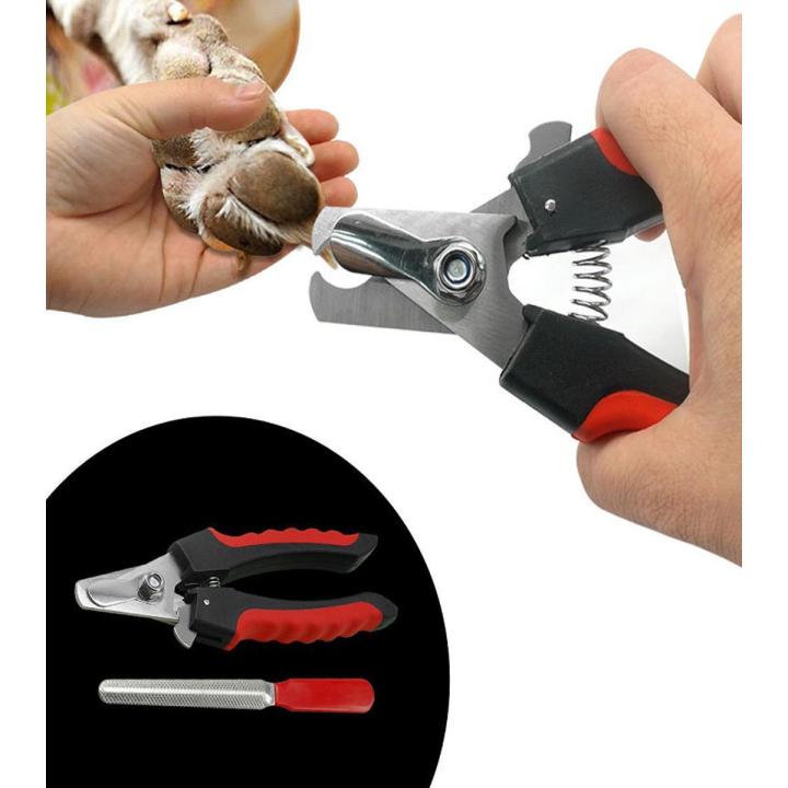 Cat Nail Clipper Cutter Dog Nail Clipper Cutter Pets Pet Toe Care Stainless Steel Dogs Cats Scissors Clippers Grooming Trim Nails Birds + Nail File - PS318 - PS-GR