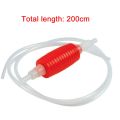 2 Meter Red Syphon Tube Hand Fuel Pump Gasoline Siphon Hose Gas Oil Water Fuel Transfer Siphon Pump for Water Gasoline Home Brew Hose Pipe. 