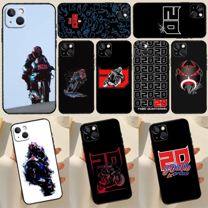 【Mascaraara】Moto NO.20 Fabio Quartararo Phone Case For iPhone 13 12 11 14 15 Pro Max Case For iPhone XR X XS Max 7 8 Plus SE Coque Capa