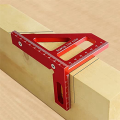 3D Multi-Angle Measuring Ruler 45/90 Degree Aluminum Alloy Drawing Line Ruler High-Precision Layout Measurement Tool. 