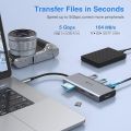 Effortless Multiport Expansion: VVB USB C Adapter with Triple Display Support A R869 THUNDEER. 