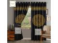 2pcs Window Curtains Embroided Luxury Export Velvet Curtains 8x4.6" (SINGLE PCS size). 