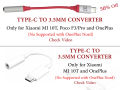 USB Type C to 3.5mm Jack Aux type Adapter Convertor Supported with MI Xiaomi Mobiles and for One Plus Mobiles with Type C Port. 
