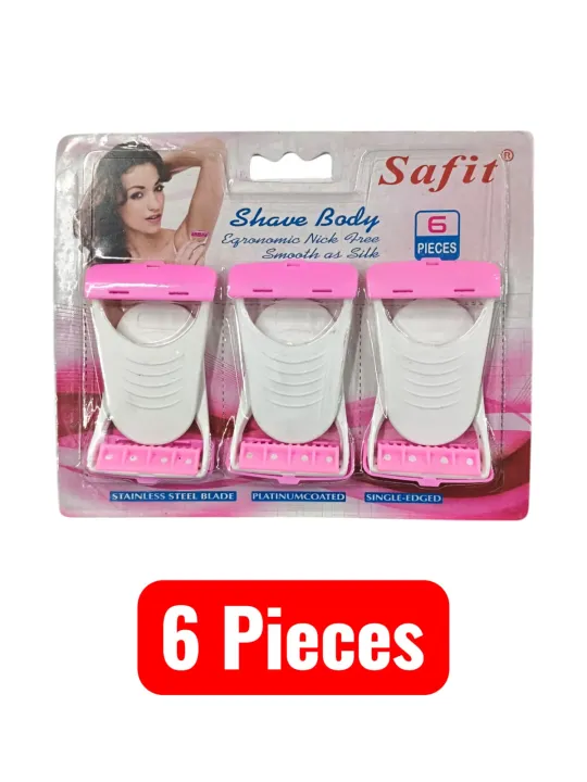 Safit Shave Body Disposable Safety Razors for Women – Pack of 6 for ...