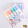 Pack of 2 Mini Cute Pencil Shape Colourful Highlighter Markers, 6pcs/set Highlighter Pens total 12 pcs highlighters| Cute stationary items for girls. 