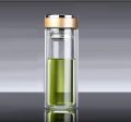 Techmanistan 500ml Double Wall Glass Tumbler, Coffee Tumbler, Hot & Cold Coffee Cup With Strainer & Lid, Double Layer Transparent Tumbler Drinking Cup Bottle. 