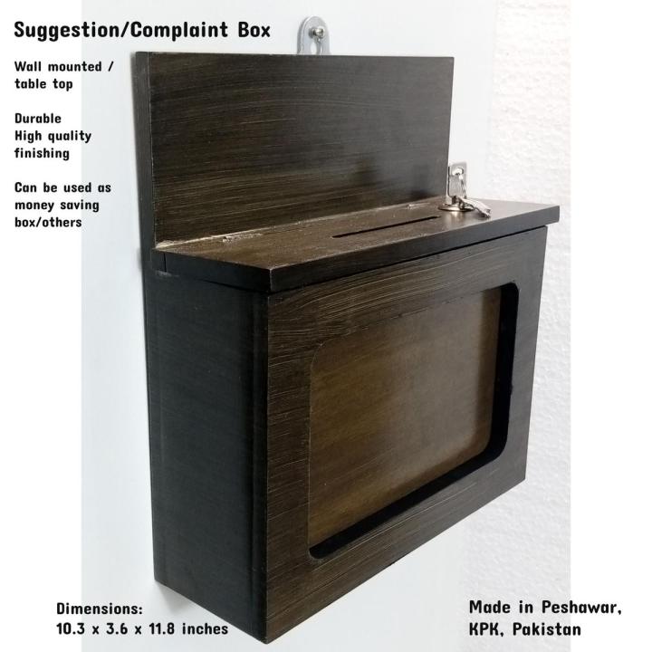 Suggestion Boxes for offices, complaint box for office in Karachi, Lahore, Islamabad, Peshawar, Quetta, Pakistan