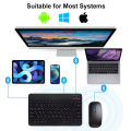 【Ultra Slim】 Rechargeable Bluetooth Keyboard and Bluetooth Mouse Combo Ultra Slim Size Keyboard and Ergonomic Mouse for iPad, MacBook, Tablet, Mobile Phone, & Laptop by Al-Buraq Tech Zone. 