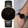 Hannah Martin Men's Watch, Ultra-thin 6.9mm Simple Dial Japanese Movement Fashion Business Quartz Watch, Ideal choice for Gifts. 