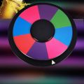 W3DD New Writable Round Shape DIY Color Tabletop Roulette Wheel of Fortune for Party Spinning Prize Wheel Double-Sided. 