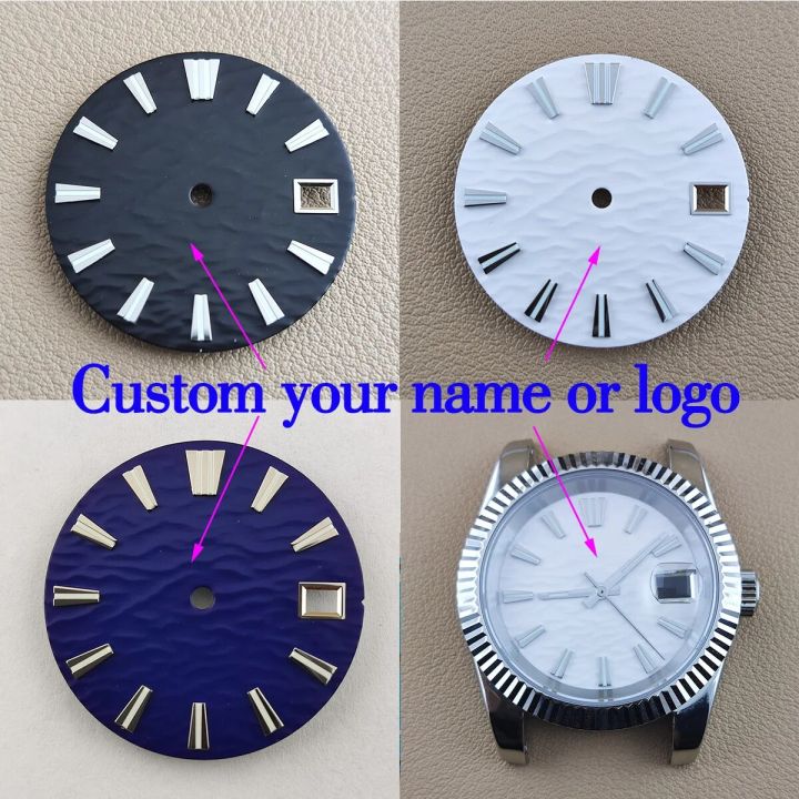 28.5mm nh35 dial nh36 dial custom logo NH35 case hands nh35 watch case NH36 case nh35 movement sports watch accessories parts 12