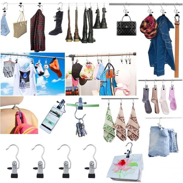 4 Pcs Set Metal Clip Hook Hanger/Organizer