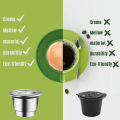 Espresso Refillable Capsules Reusable Nespresso Pod Espresso Coffee Pod Stainless Steel Capsules Compatible. 