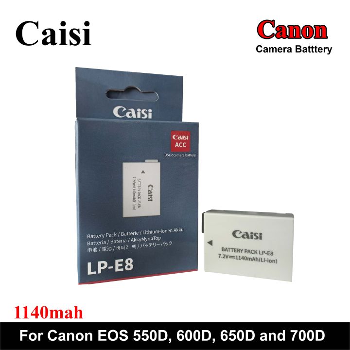 Caisi Lp-e8 Battery For  Canon EOS 550D, 600D, 650D and 700D Cameras