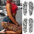 Large Arm Sleeve Tattoo Anubis Egypt Waterproof Temporary Tatto Sticker Time Hourglass Eagle Body Art Full Tatoo Women Men. 
