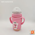 Special Wide Neck Diameter Glass Milk Bottle 240ml for Kids Babies Drip Feeder with Straw Silicone Cover Anti-fall Baby Feeding Bottle 8 fl oz. 