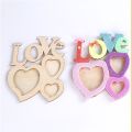 Durable Picture Frames Lovely Hollow Love Wooden Family Photo Picture Frameoriginal Wood Color Base Art Home Decor Frame Wall. 