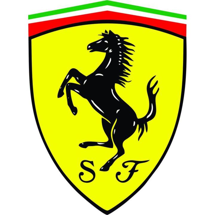Ferrari Logo Sticker - 3 inch x 2 inch - Aesthetic Art Stickers for mobile back, Laptop, dairy and for decorating your stuff and making them look more attractive - Laptop Sticker