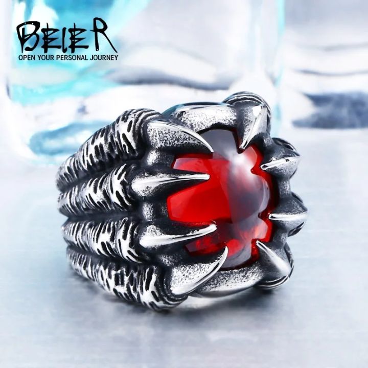 Ehaan Fashion Dragon Claw  Ring fro Men  Stainless Steel Ring for Men