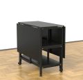 folding dining table with iron base portable. 