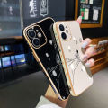JIUMOO For OPPO A3s Case Thin Side Edge Square New Design Phone Cases Plating Pattern Simple Line Astronaut Casing Full Back Cover Camera Protection Shockproof Softcase. 