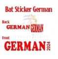 German Bat Sticker in Yellow Complete Set. 