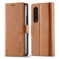 Applicable to Samsung Foldable Screen ZFold4 5G Flip Leather Case Z FLIP3 Wallet Card Holder Phone Case. 