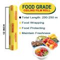 Food Grade Cling Film Wrap Roll - Food Storage Plastic Shrink Wrap - 12" Inch. 