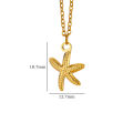 Vintage Starfish Necklaces For Women Gold Color Stainless Steel Pendant Shell Necklace Aesthetic Summer Jewelry Gift bff. 