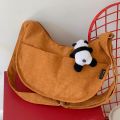 Korean Corduroy Shoulder Bag Women Sling Bag Crossbody Bag Mutil Pocket College Student Messenger Bag Casual Bag.