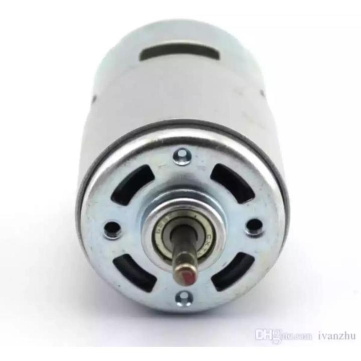 Puly DC 775 Motor 24V 20000RPM 775 Motor Ball Bearing Large Torque High Power Low Noise DC Motor for Electrical Tools 2-Pack（with Bracket）