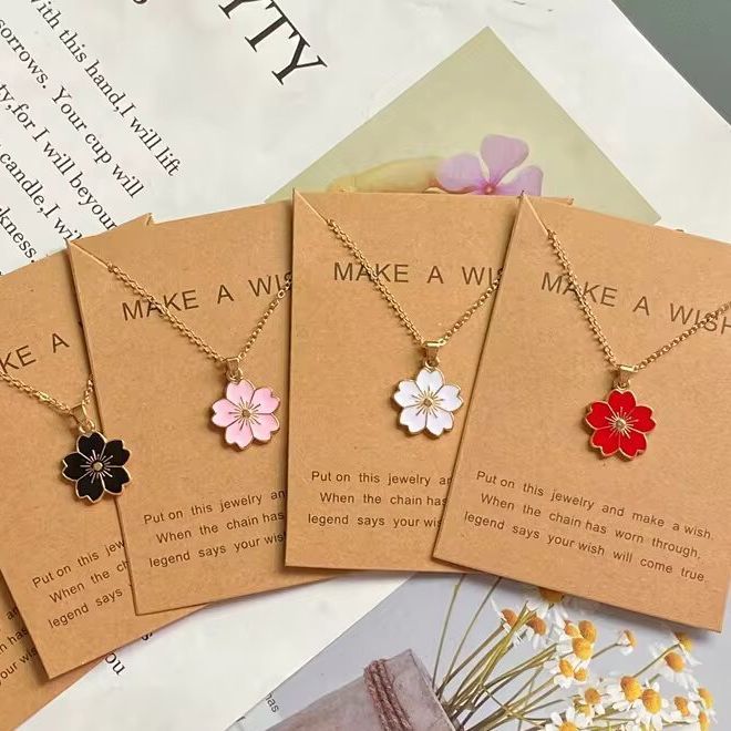 Enacolor Gold Daisy Sunflower Pendant Necklace for Girls – Korean Style Floral Jewelry – Summer Collection – Alloy